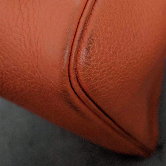 Hermes Orange Clemence Leather Massai Shoulder Bag - Picture 5 of 8